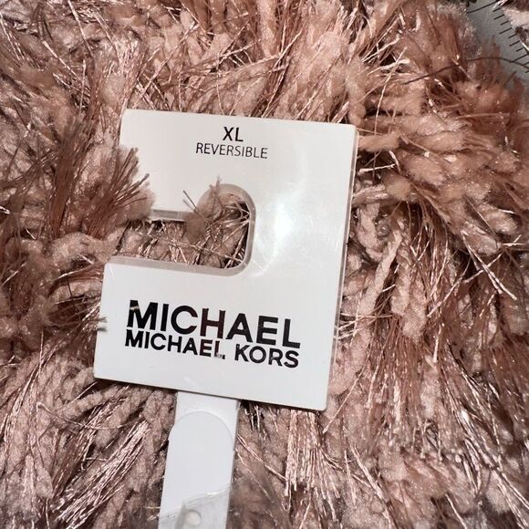 Michael Kors Logo Twist Pink MK/Brown Reversible Belt - Picture 3 of 16